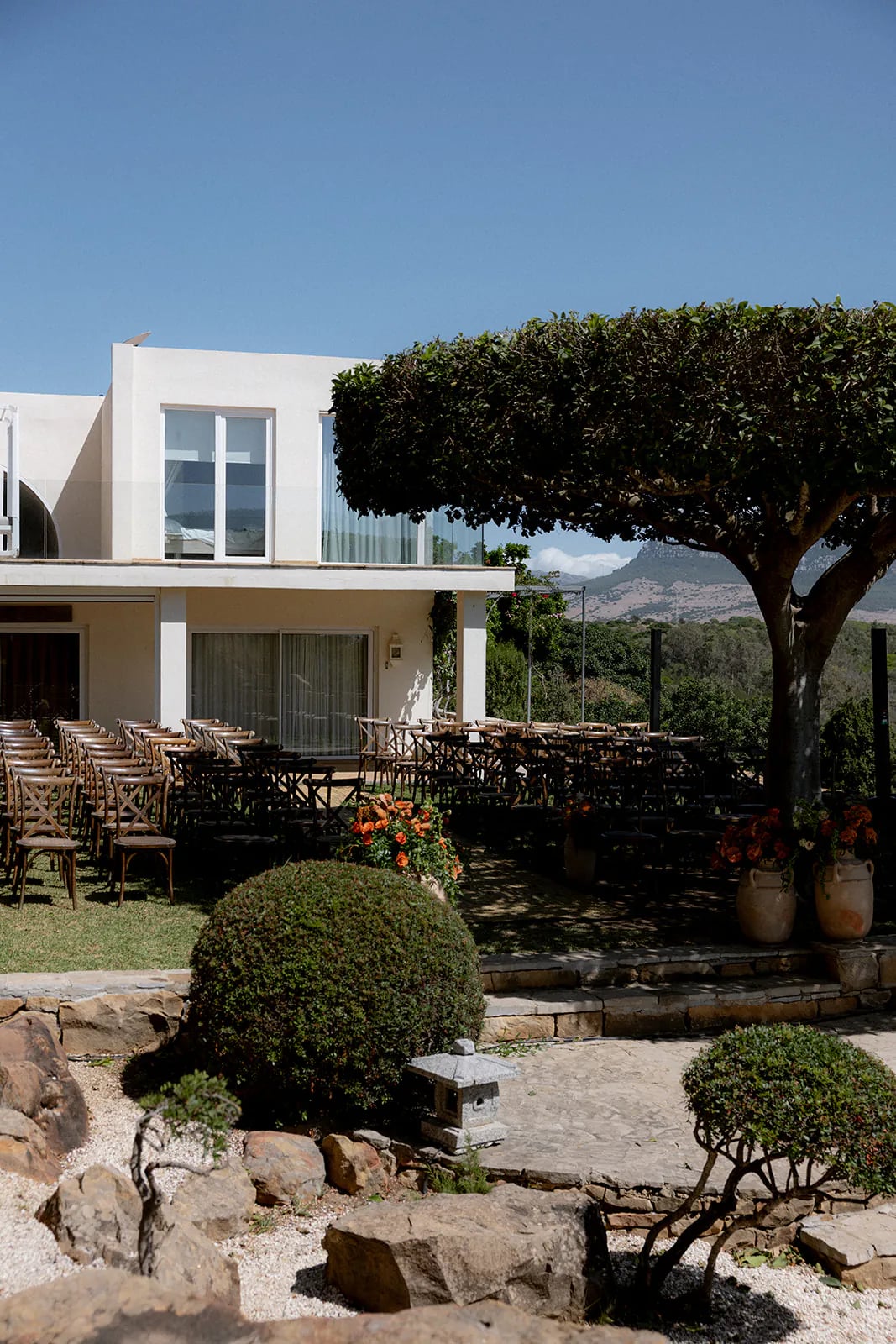 The Love Garden villa set for the ceremony